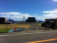 映画のロケ現場？潜水艦の艦橋のようなものらしい。ロケはしてなかった。