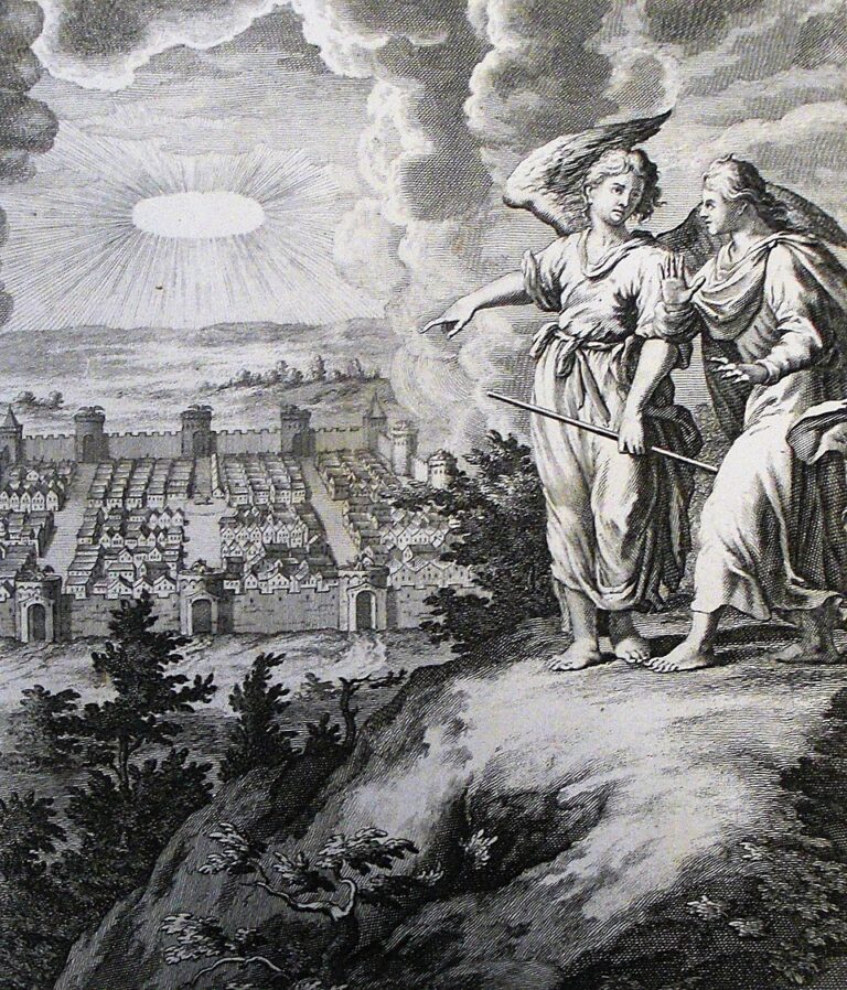 指導的神霊の差し替え A new heaven and new earth. Revelation 21. Apocalypse 37. Scheits. Phillip Medhurst Collection.