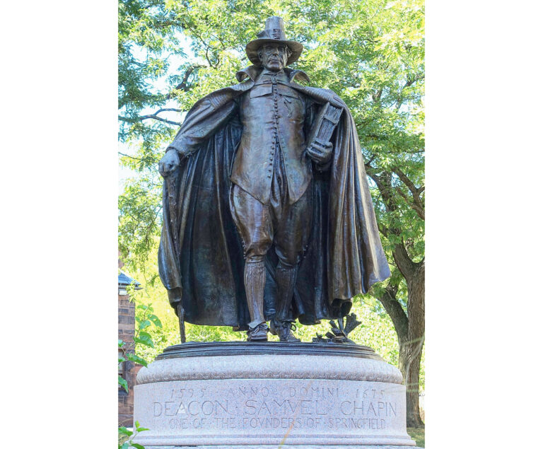 マサチューセッツ州スプリングフィールドにある彫像「ピューリタン」（オーガスタス・セント＝ゴーデンス作、1887年）　wiki より