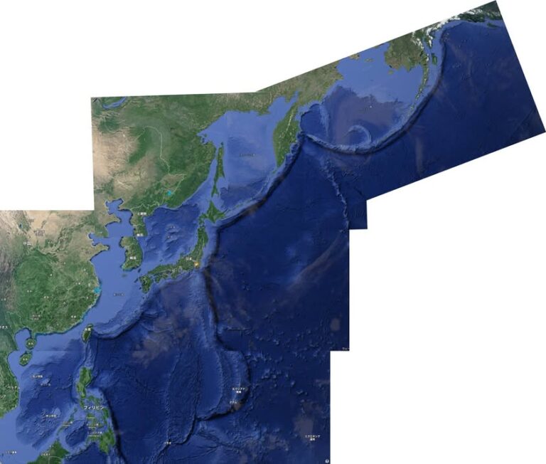 日本列島周辺地形図