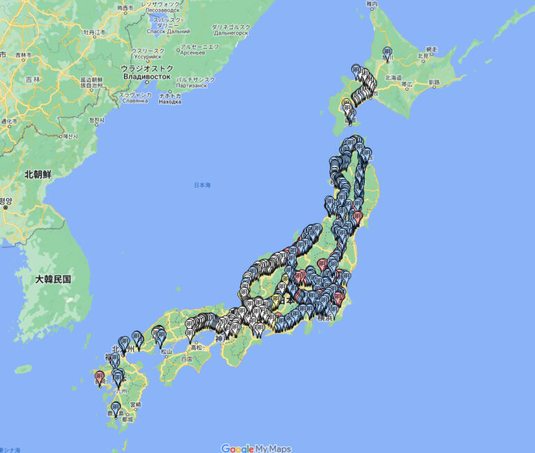 明治天皇の聖蹟マップ