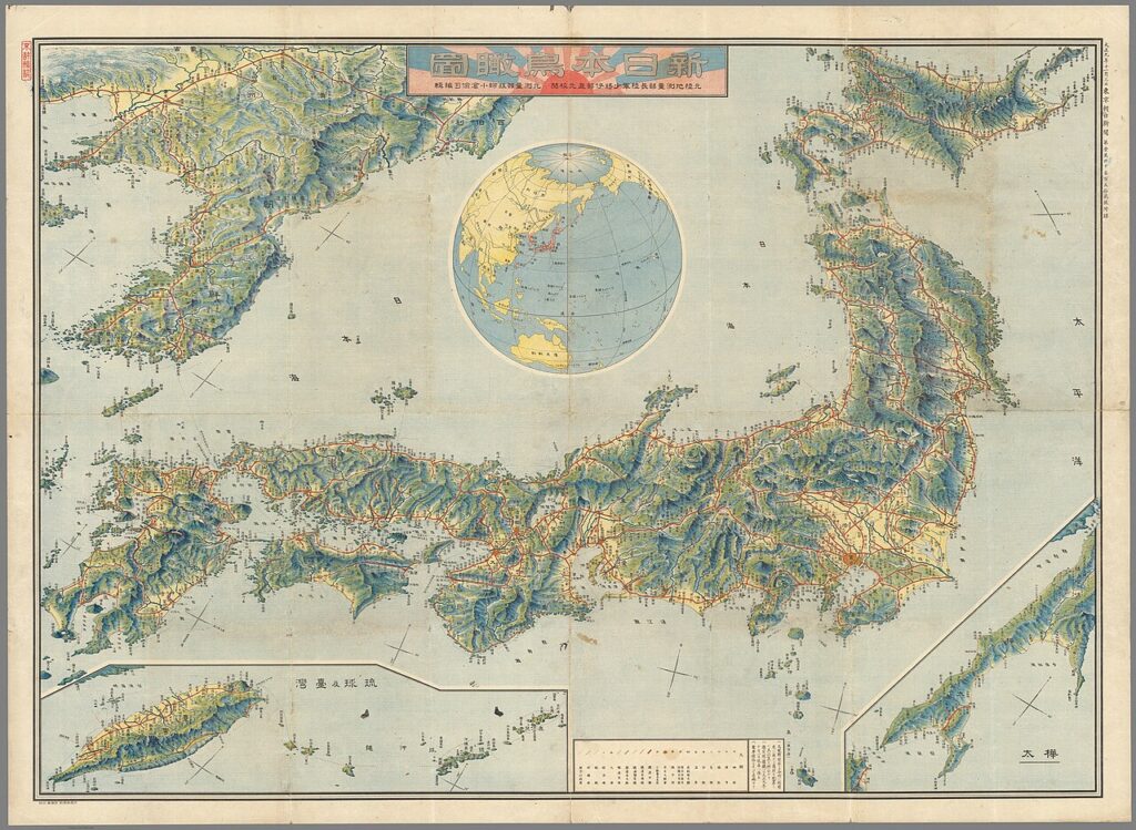 大日本帝国の地形図（1918年11月）