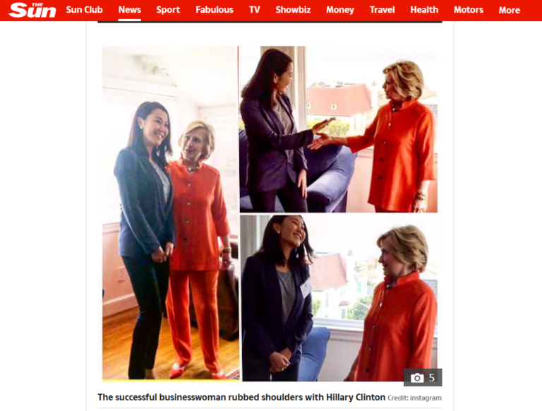 DOUBLE TRAGEDY Female tycoon who rubbed shoulders with Hillary Clinton ‘jumps’ to her death with her baby daughter in her arms (THE Sun)